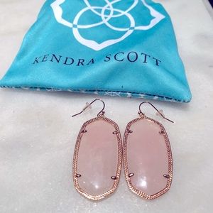 Kendra Scott cream/pink Drop Earrings
